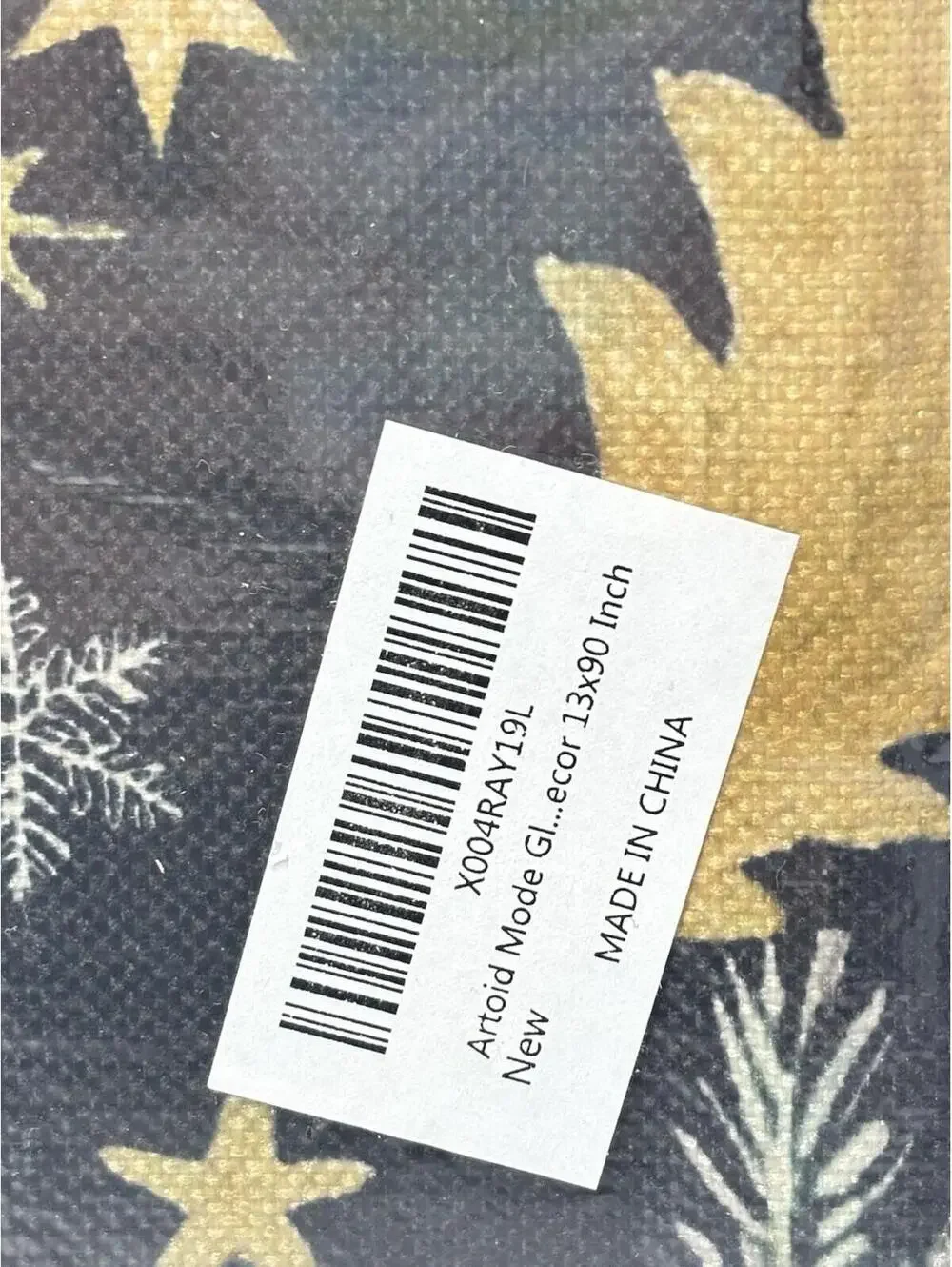 Christmas Tree Table Runner 13x90 Inch Snowflakes Stars Holiday Decor, New